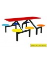 FRP Canteen Table 6 Round Seat