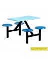 FRP Canteen Table 4 Round Seat