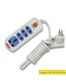 Multi Plug 4 Port Socket 15ft Cable 