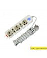 Multi Plug 5 Port Socket 15ft Cable 