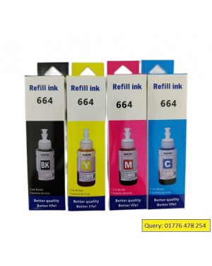 Real Color Inkjet Refill Ink 664 4 Color, 4 Pcs