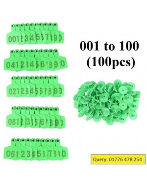 Ear Tag for Cow Livestock 100 Pcs (001-100)