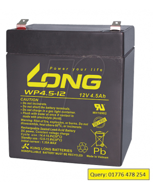Sealed Maintenance Free Battery Long 4.5A 12v