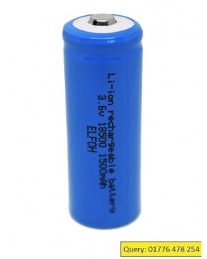 Doublepow 3.7V 1500mAh Flat Head Lithium Ion Rechargeable Battery