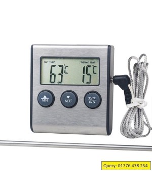 BBQ Thermometer with Timer Temperature Measuring Tool