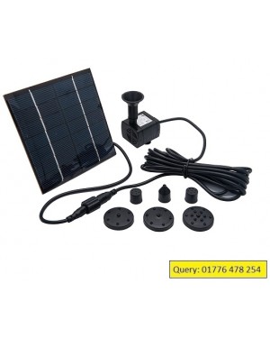JvGood Solar Water Pump Garden Fountain Submersible Pump with 4 Sprinkler Heads for Garden