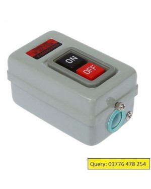 Push Button Power Switch Metal Case On-Off Lock Original 