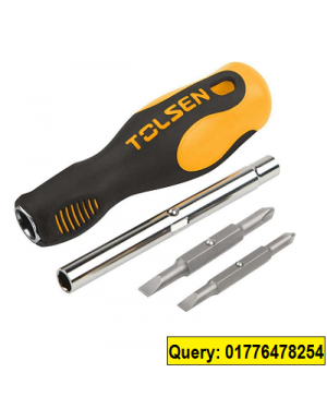 TOLSEN//6in1//Interchangeable Screwdriver Set (Philip & Flat)