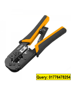 TOLSEN Ratchet Modular Crimping Pliers with round cable stripper
